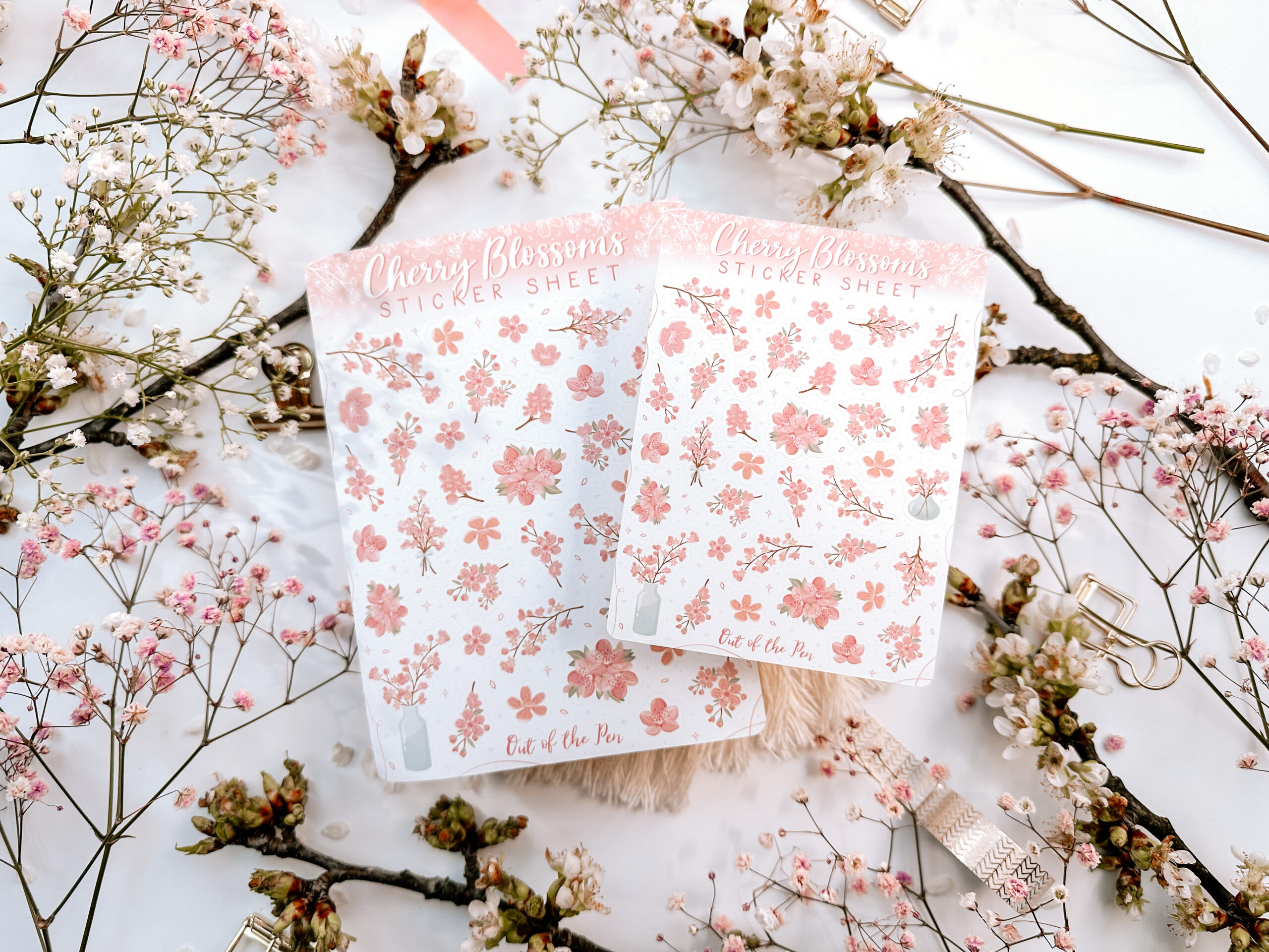 Kirschblüten Sticker Sheet Link zu meinem Etsy Shop
